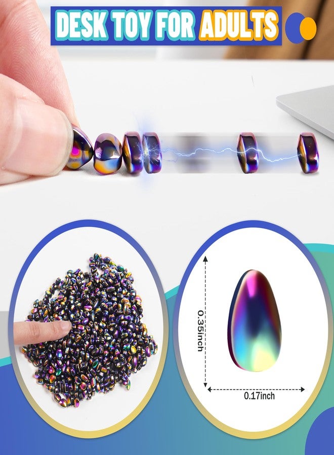 Chilvil 1000pcs Valentines Day Gifts for Him Teen Boy, Magnetic Fidget Toys Metal Weak Magnet Balls Stones Beads Quiet Office Desk Stress Anxiety Relief Cool Gadget Sensory Autism Ferrite Putty - Image 4